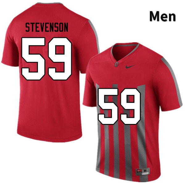 Ohio State Buckeyes Zach Stevenson Men's #59 Retro Authentic Stitched College Football Jersey